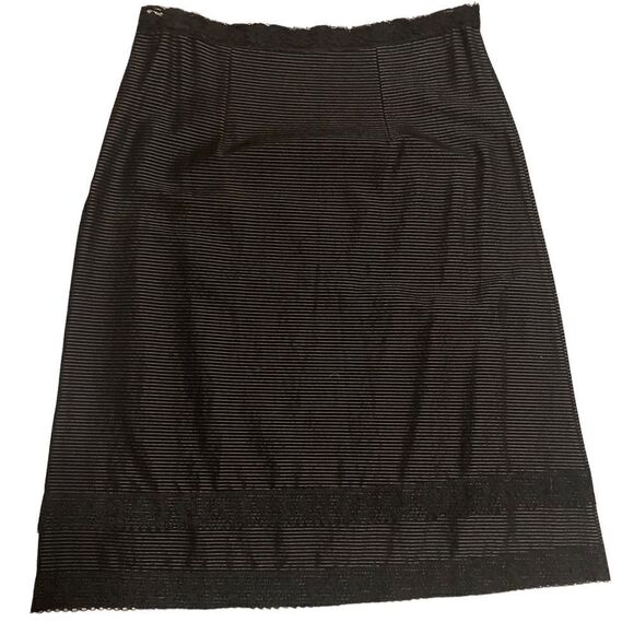 Vintage 80’s black pinstriped Skirt Small - Picture 4 of 5